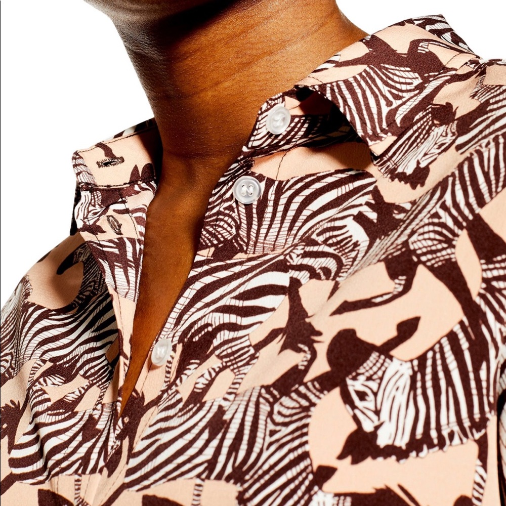 Topshop Zebra Graphic Shirt - Picture 3 of 5